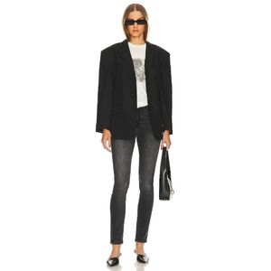 ANINE BING low rise skinny jeans in faded dark gray